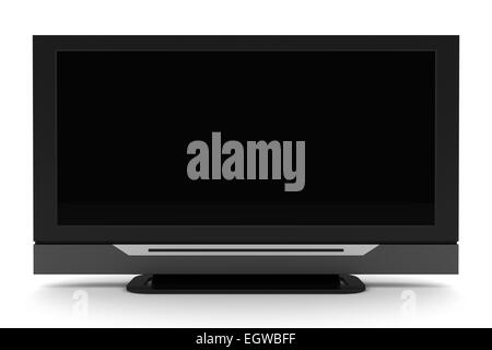 lcd tv with blank screen isolated on white Stock Photo