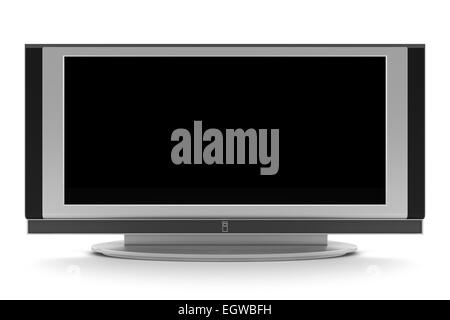 lcd tv with blank screen isolated on white Stock Photo