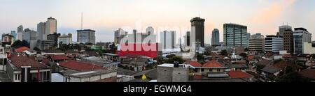 Panoramic cityscape of Indonesia capital city Jakarta Stock Photo