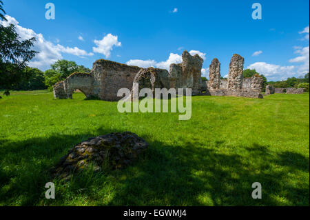 The ruins of Waverley abbey near Farnham surrey. Stock Photo