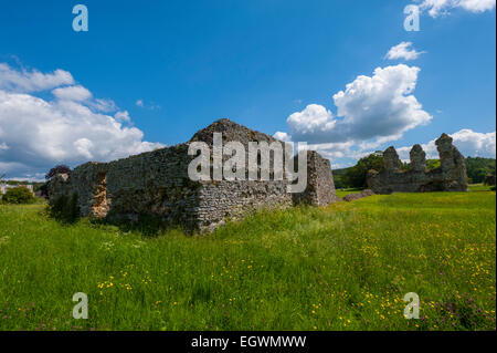 The ruins of Waverley abbey near Farnham surrey. Stock Photo