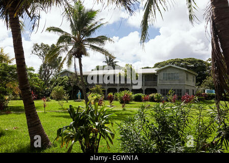 Abandoned building in Tongatapu in Tonga Stock Photo