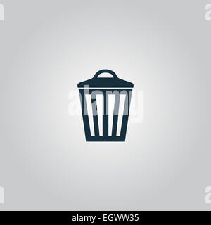 Trash can icon, vector eps10 illustration Stock Photo