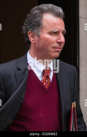 London, March 3rd 2015. Members of the cabinet arrive at 10 Downing Street for their weekly meeting. PICTURED: Minister for Government Policy, Oliver Letwin Credit:  Paul Davey/Alamy Live News Stock Photo