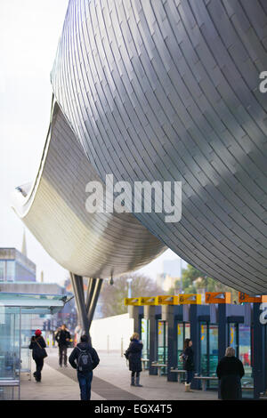 The bus station, Slough town centre Stock Photo