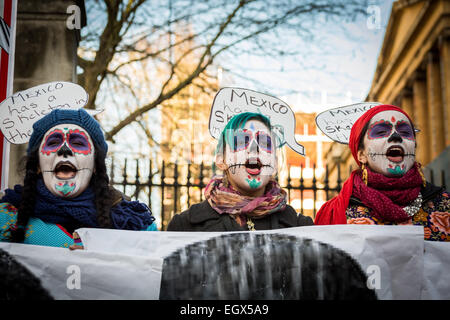 London, UK. 3rd March, 2015. Protest at Mexican President Peña Nieto U.K. visit Credit:  Guy Corbishley/Alamy Live News Stock Photo