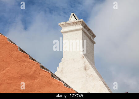 Unique architecture found in the older homes on the island of Bermuda. Stock Photo