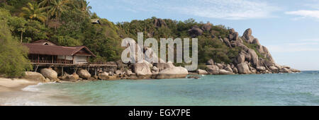 A wonderful beach in Thailand on the island Koh Tao Stock Photo