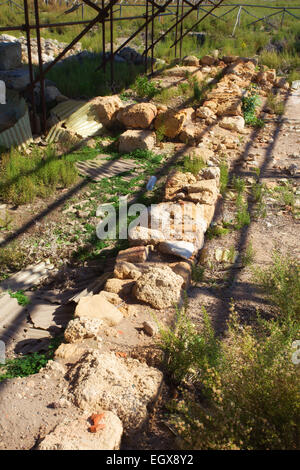 Agora of the ancient Greek city of Kamarina, Sicily Stock Photo