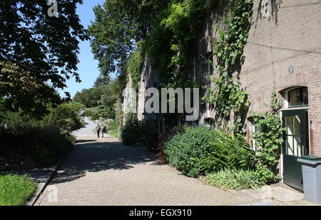 19th century Fort Hoofddijk, nowadays the botanical gardens of the Utrecht University  at The Uithof location, The Netherlands Stock Photo