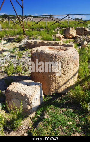 Agora of the ancient Greek city of Kamarina, Sicily Stock Photo