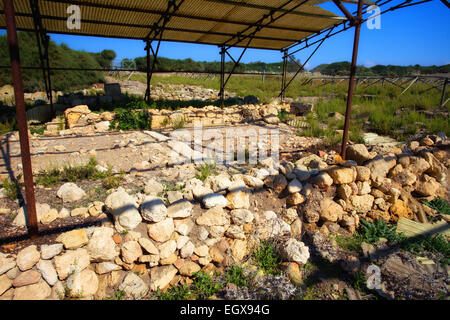 Agora of the ancient Greek city of Kamarina, Sicily Stock Photo