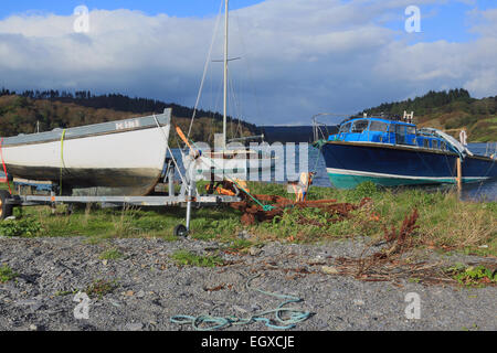 boats at rineen, county cork ireland Stock Photo