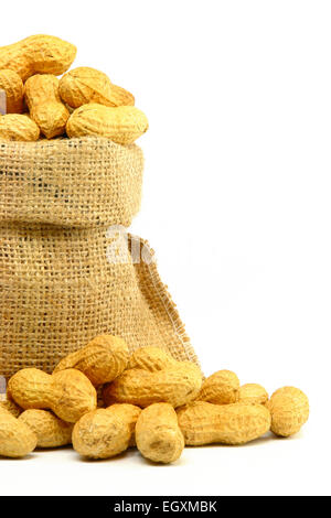 Peanut in Gunny Bag Stock Photo