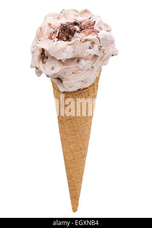 chocolate and nuts ice cream Stock Photo