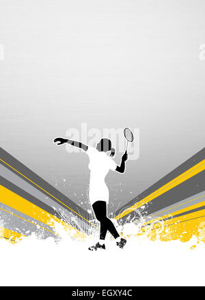 Badminton sport invitation poster or flyer background with empty space Stock Photo