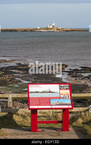 Notice for Coquet island, near Amble, Northumberland, England UK Stock Photo