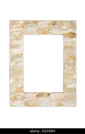 L Shape Shell Photo Frame Blank frame and shell decoration Stock Photo - Alamy