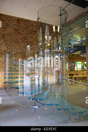 Glass Staircase at the Apple store in Covent garden London. Stock Photo