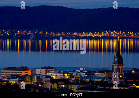 Jonkoping at night. Sweden Stock Photo