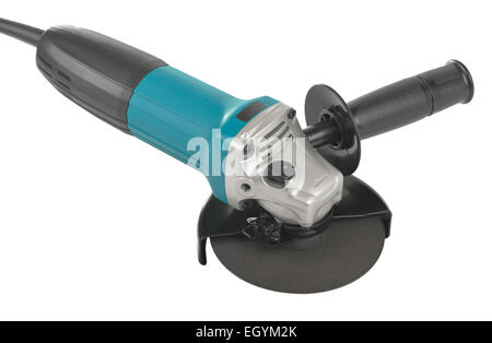 Angle grinder. Electric tool on a white background Stock Photo