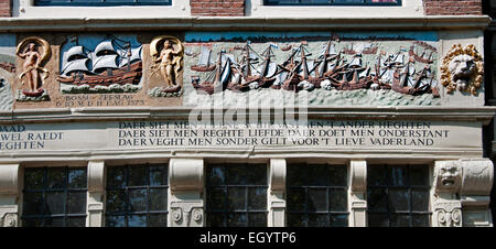 Hoorn Dutch Port Harbor Netherlands ( battle West Frisians and the Beggars against  Spanish war fleet command by  Count of Bossu Stock Photo