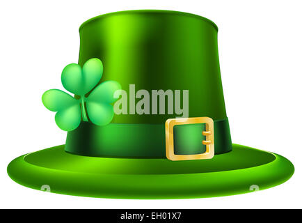 An illustration of a St Patricks Day green leprechaun hat Stock Photo