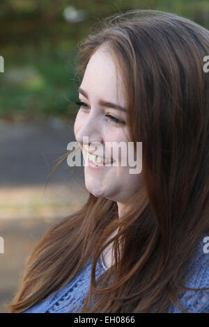 Teenage girl smiling - model released Stock Photo