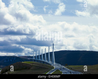 Millau Viaduct, Aveyron, France Stock Photo