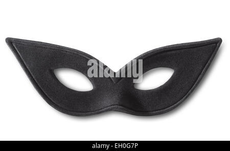 Carnival black mask with soft shadow Stock Photo
