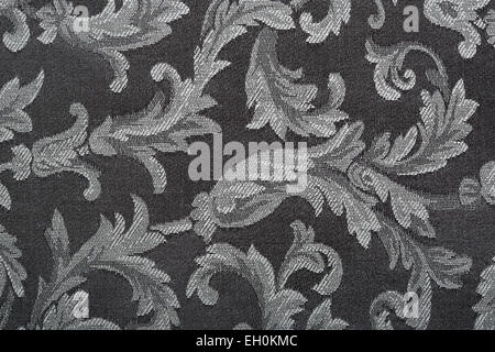 Damask, black pattern texture background Stock Photo