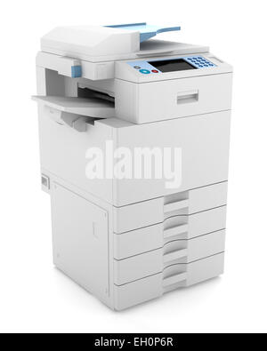 modern office multifunction printer isolated on white background Stock Photo