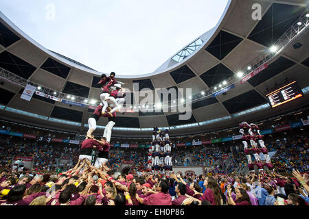 THE XXV CONTEST OF CASTELLS, TARRAGONA, SPAIN Stock Photo