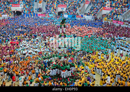 THE XXV CONTEST OF CASTELLS, TARRAGONA, SPAIN Stock Photo