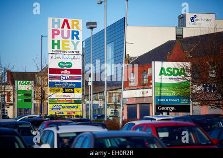 Street view of Harpurhey shopping centre North Manchester Stock Photo