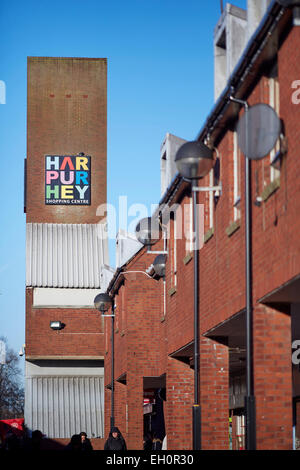 Street view of Harpurhey shopping centre North Manchester Stock Photo