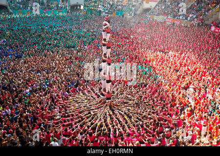 THE XXV CONTEST OF CASTELLS, TARRAGONA, SPAIN Stock Photo