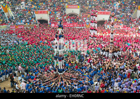 THE XXV CONTEST OF CASTELLS, TARRAGONA, SPAIN Stock Photo