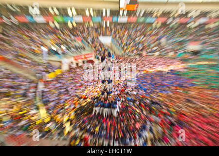 THE XXV CONTEST OF CASTELLS, TARRAGONA, SPAIN Stock Photo