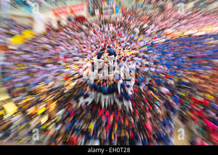 THE XXV CONTEST OF CASTELLS, TARRAGONA, SPAIN Stock Photo