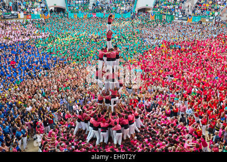 THE XXV CONTEST OF CASTELLS, TARRAGONA, SPAIN Stock Photo