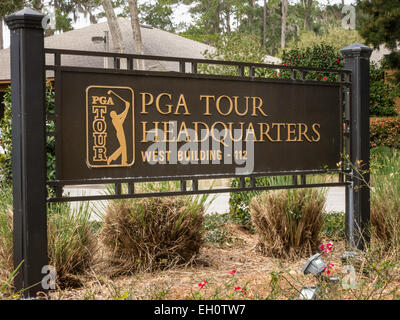PGA Tour National Headquarters Sign, TCP Sawgrass, Florida, USA Stock Photo