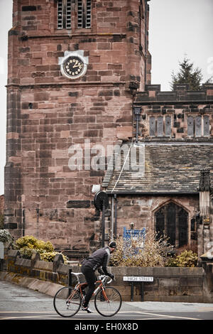 Sandstone St Mary's Church, Cheadle, is in High Street, Cheadle, Greater Manchester, England. Stock Photo