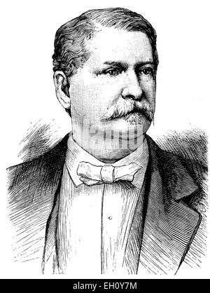 Winfield Scott Hancock, 1824-1886, Major-General of the U.S. Army, Democratic candidate for the US Presidential elections, historical illustration, circa 1886 Stock Photo