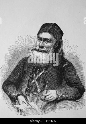 Mehemet Ali, 1769 - 1849, viceroy of Egypt, historical woodcut, circa 1880 Stock Photo