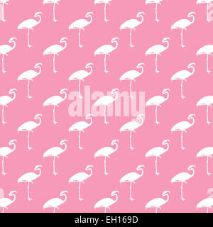 White and Pink Flamingo Pattern Flamingos Polk Dot Background Texture Stock Photo