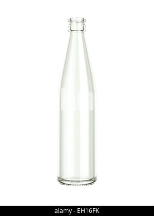Empty bottle for water or beer isolated on white background Stock Photo