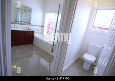 Modern bathroom with separate toilet Stock Photo