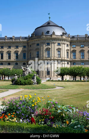 wuerzburg residence with court gardens, wuerzburg city, bavaria, germany, europe Stock Photo