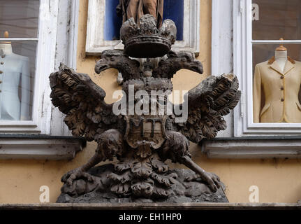 Imperial eagle emblem in Graz, Styria, Austria on January 10, 2015. Stock Photo